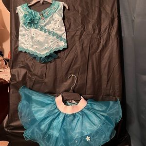 Blue two piece pageant dress